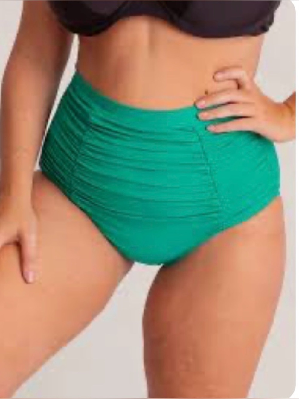 Shapermint Essentials High-Waisted Control Bikini Bottom Dark Mint Size XL‎ NWT